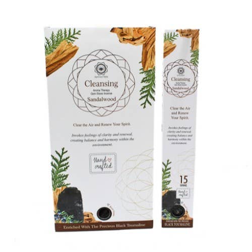 Green Tree Gemstone Incense Cleansing - Black Tourmaline