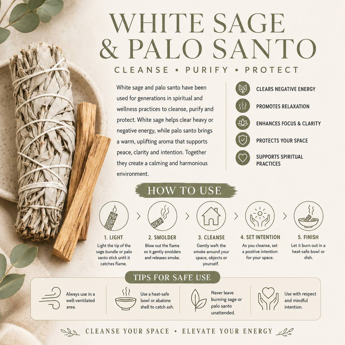 Dragons Blood Divine Cleansing Sage 10cm