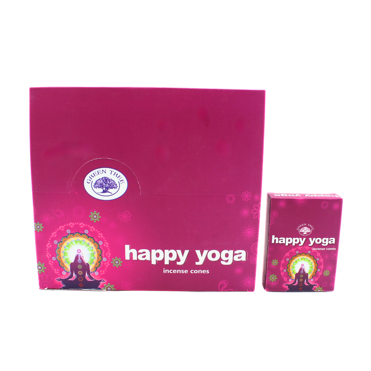 Green Tree Happy Yoga Cones