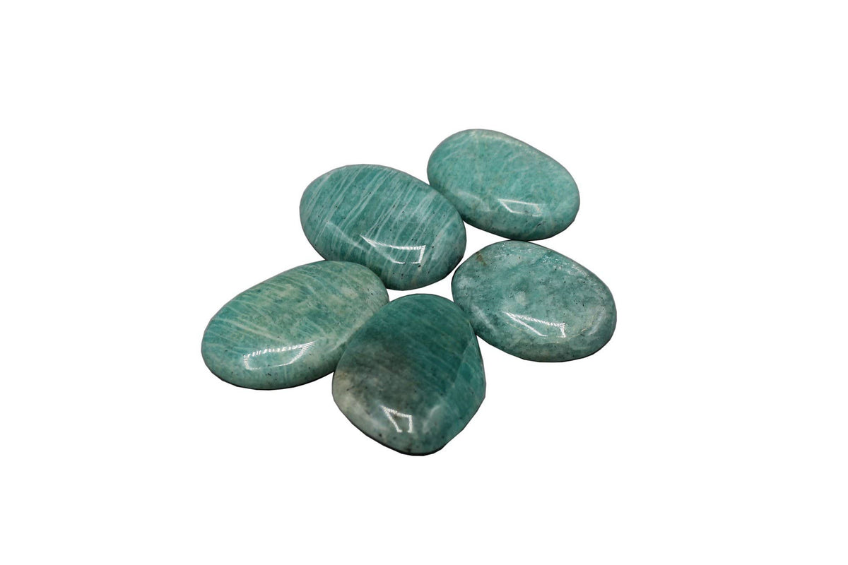 Amazoniet-set in Amuletvorm (100 grams) 5 pieces