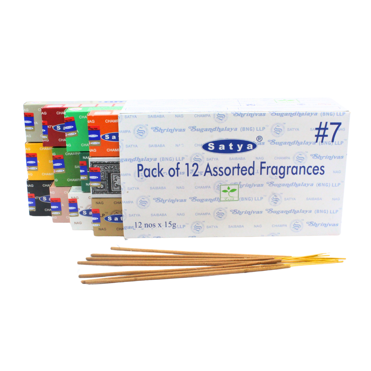 Satya Assorted Pack #7 Incense (12 boxes) 15 grams