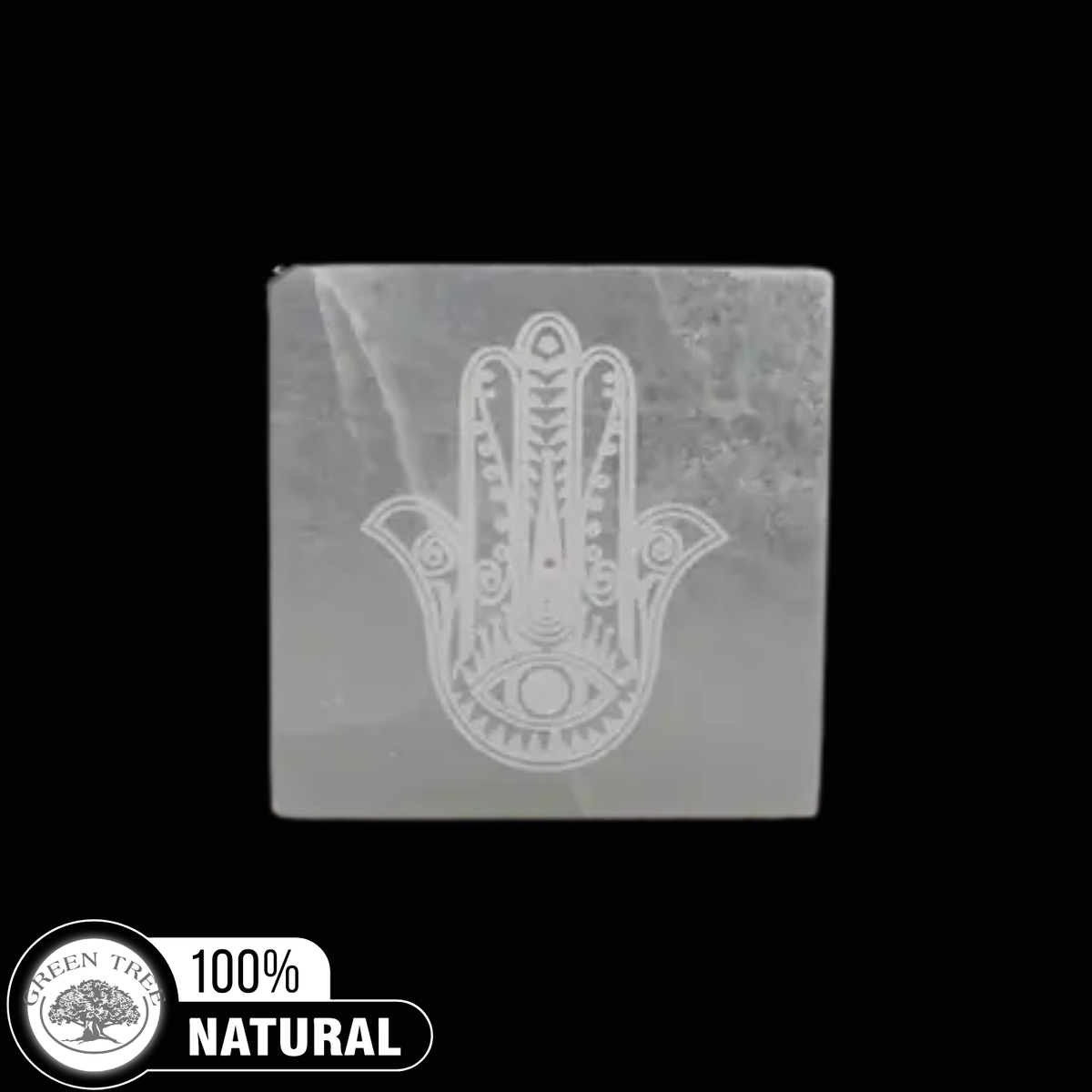 Selenite Incense Holder Hand of Fátima 10cm