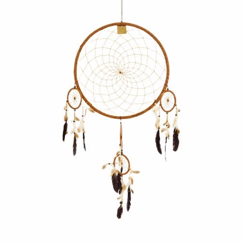 Leather dreamcatcher (40cm diameter)