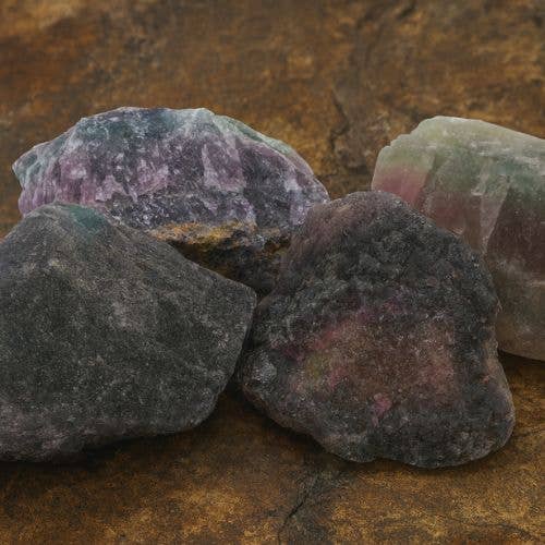 Multi Fluorite 'A' rough stone 1kg - China