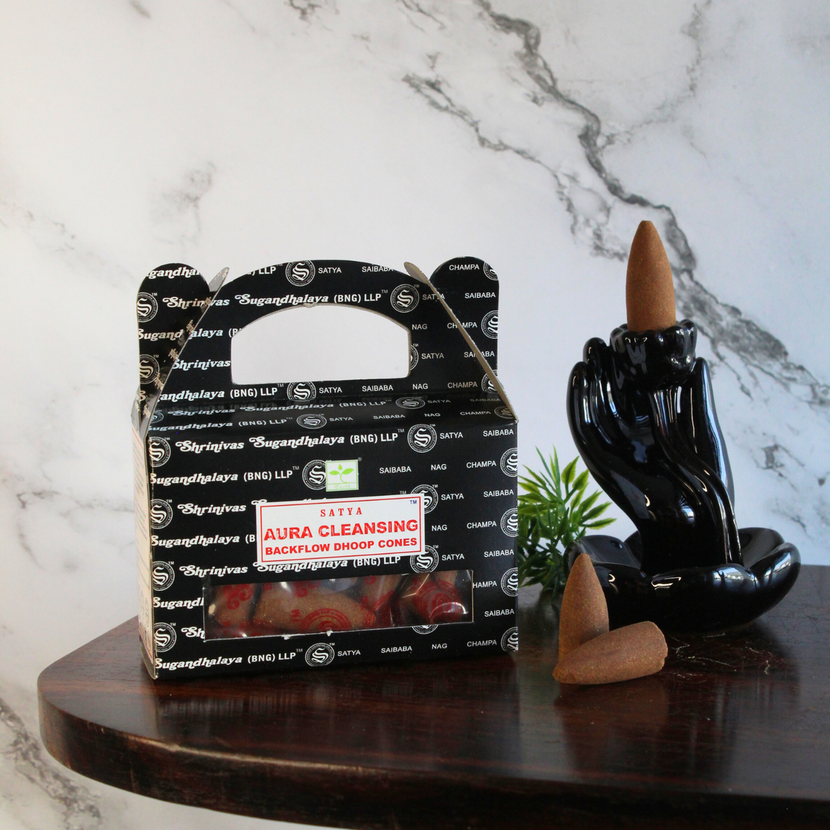 Satya Aura Cleansing Backflow Dhoop cones