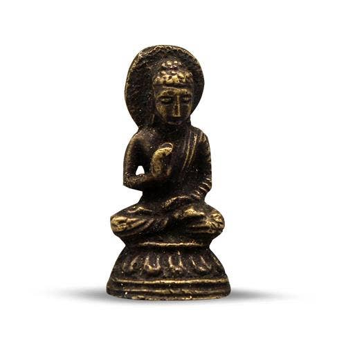 Mini Brass Sitting Buddha Statue 3.5cm (12 pcs)
