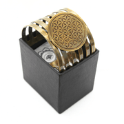 Brass Bangle Bracelet Flower Of Life