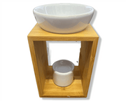 Modern design Aromaburner wood  (8x10x17cm)