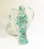 Orgone angel figurines- blue topaz 5cm