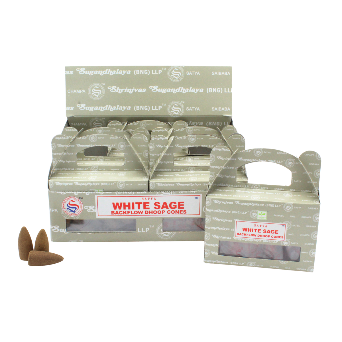 Satya White Sage Backflow Dhoop Cones
