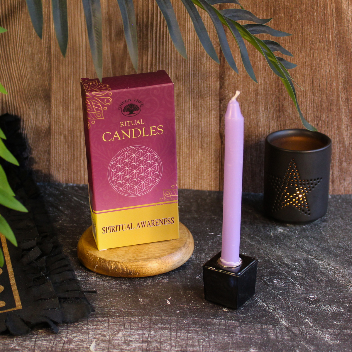 Green Tree Ritual Candles Spiritual Awareness 10 pack
