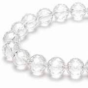 Rock Crystal Faceted Beads Bracelet 8mm - Brazil