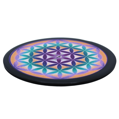 Coaster & Incense Holder - Flower of Life 2 pcs.