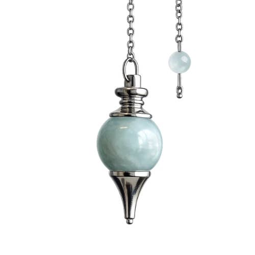 Aquamarine sphere pendulum 4cm