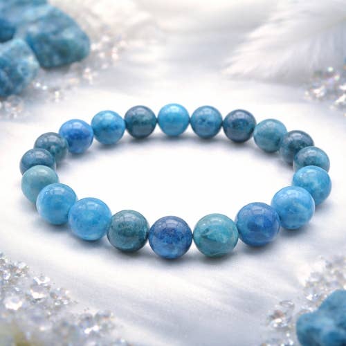 Apatite 'AAA' beaded Bracelet 10 mm - Madagascar