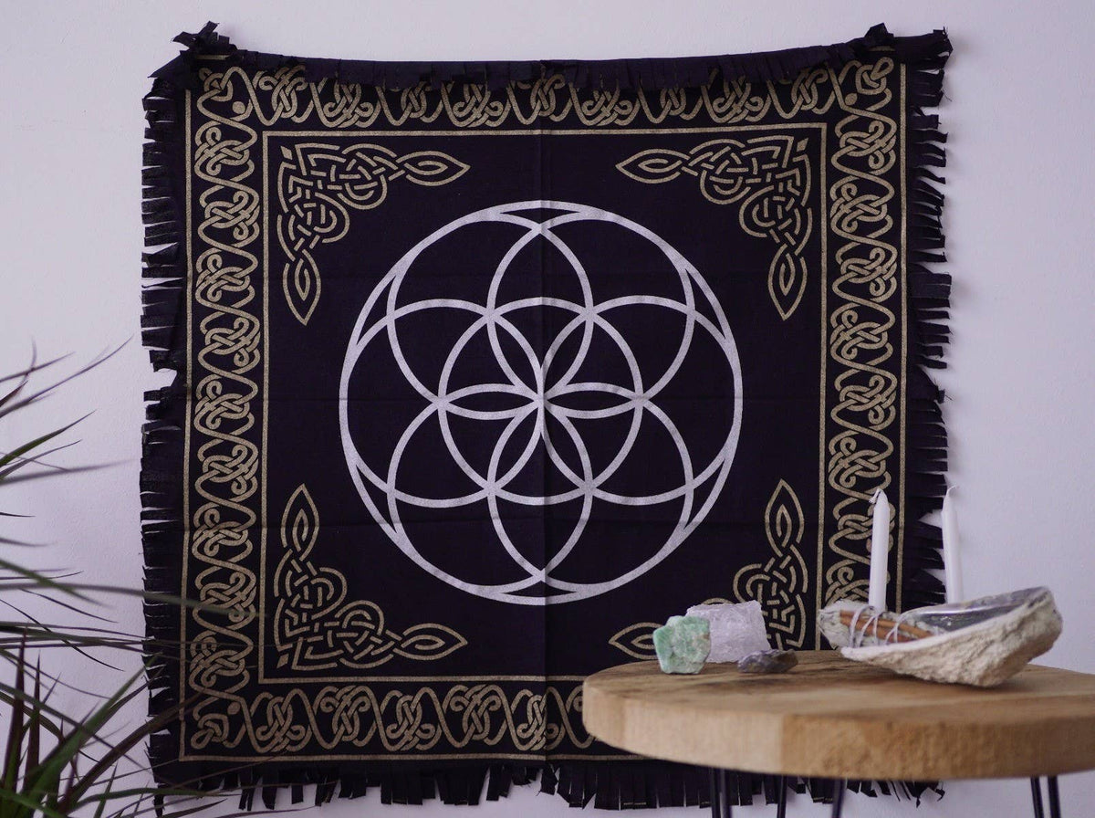Cotton Altar cloth 60 x 60 cm Seed of Life