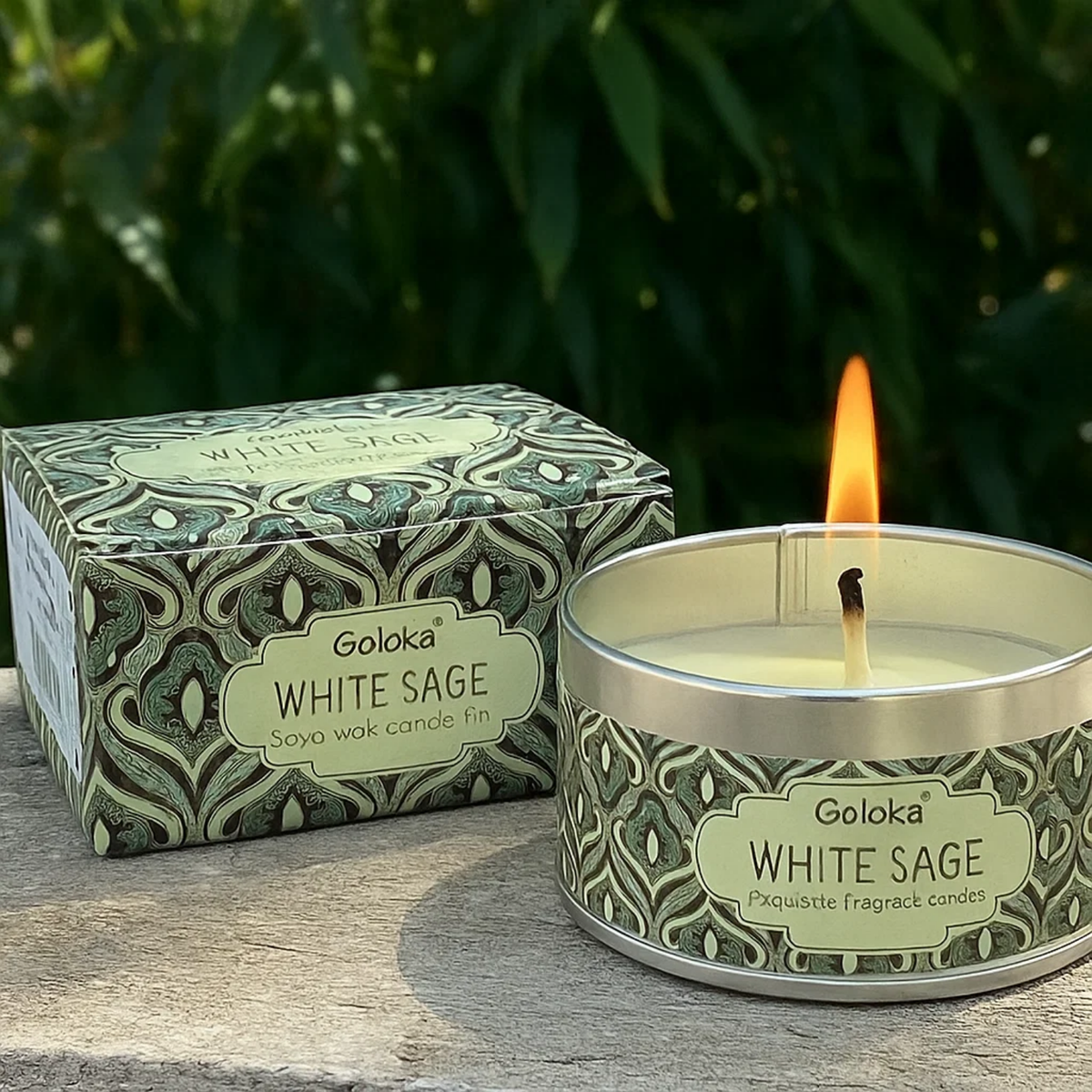 Goloka White Sage Soya Wax Candle Tin