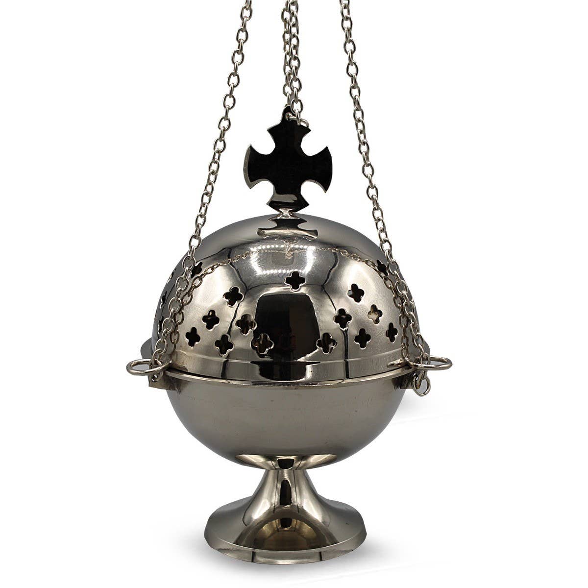 Nickel Plated Hanging Incense Burner (18cm)
