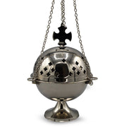 Nickel Plated Hanging Incense Burner (18cm)