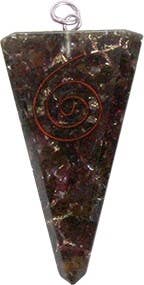 ORGONE POINT PENDANT - GARNET