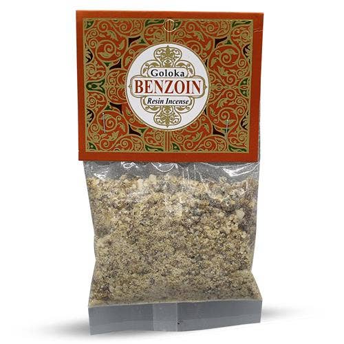 Goloka Resin Incense Benzoin - 30 grams 12 packs