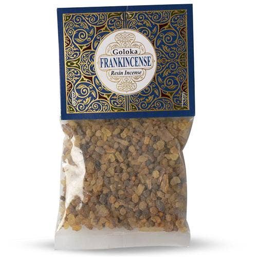 Goloka Resin Incense Frankincense - 30 grams 12 packs