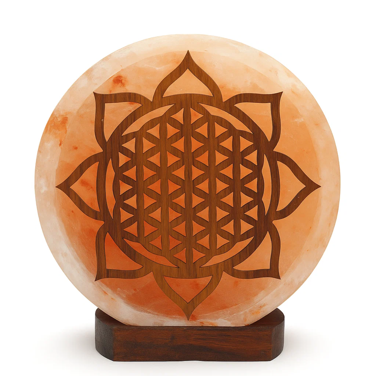 Himalayan Salt Lamp Flower of Life Mandala 5 kg