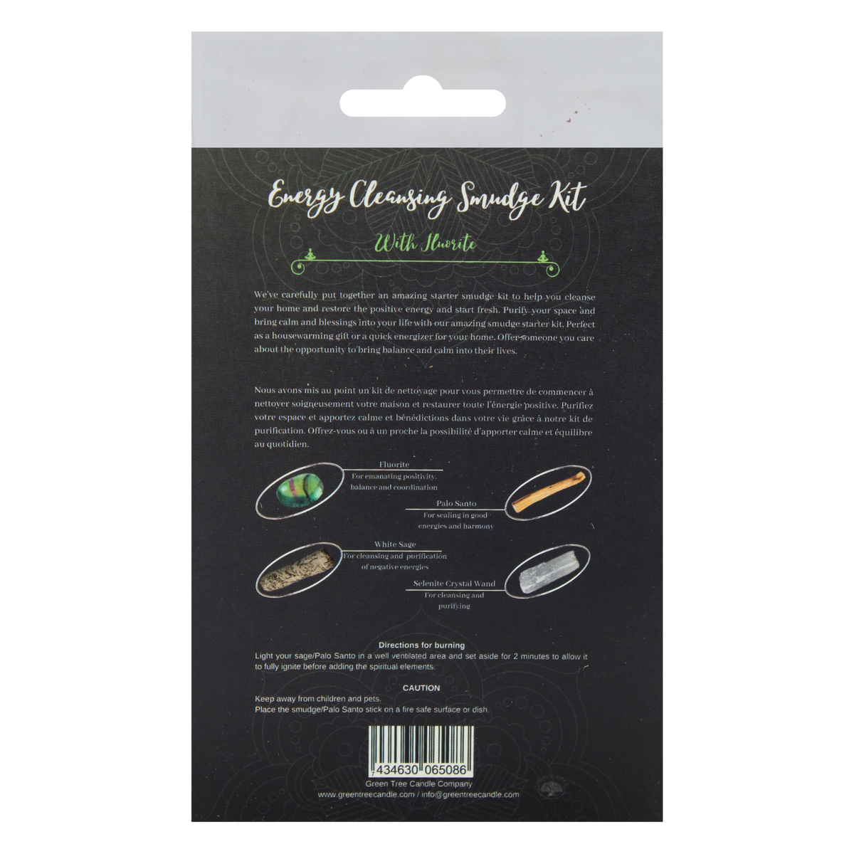 Energy Cleansing Smudge Kits w/ Fluorite