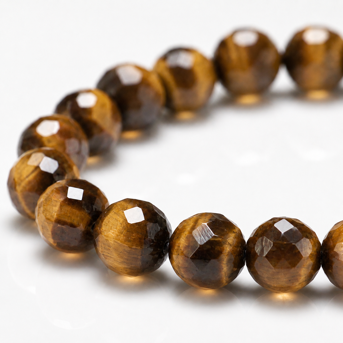 Tiger's Eye Faceted Beads Bracelet 8mm - South Africa