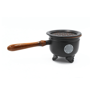 Cauldron With Wooden Handle & Lid Flower Of Life