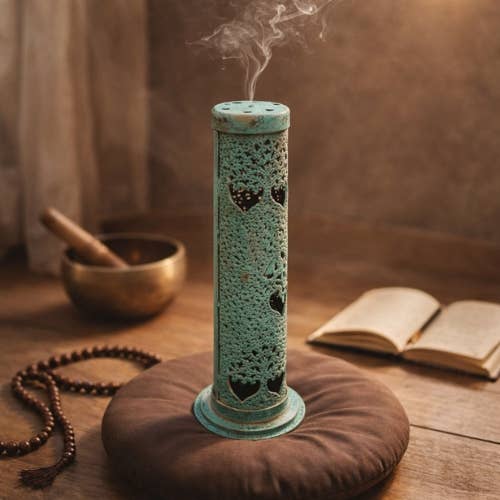 Iron Incense Tower Burner Tree of Life