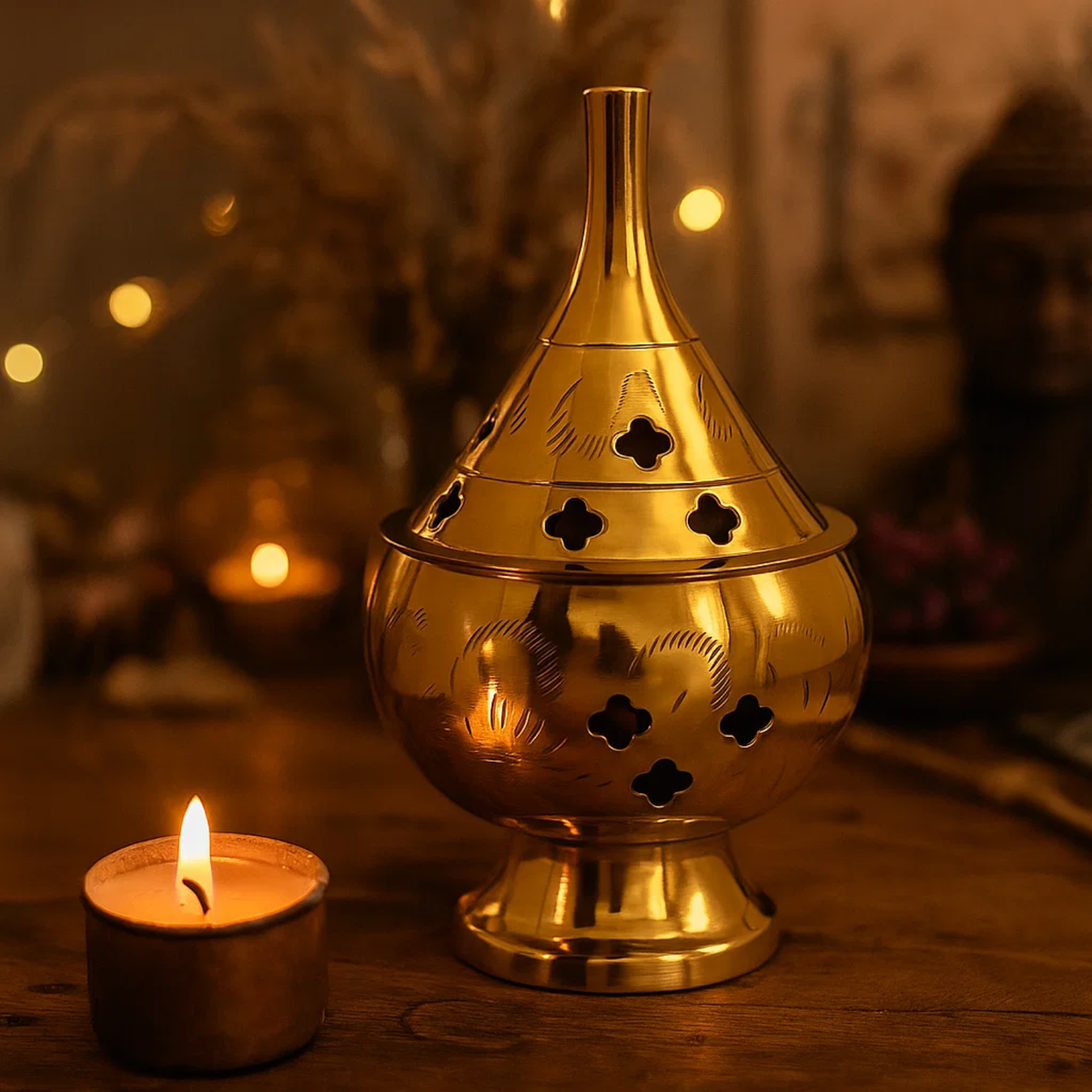 Brass Incense Holder 2 1/2" - Set of 12