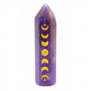 5cm Amethyst Moon Phase Crystal Point