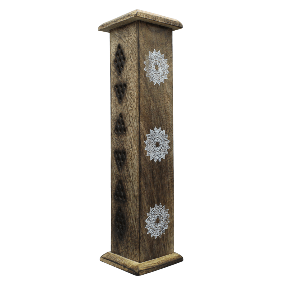 Green Tree Tower Incense Burner with Mandala