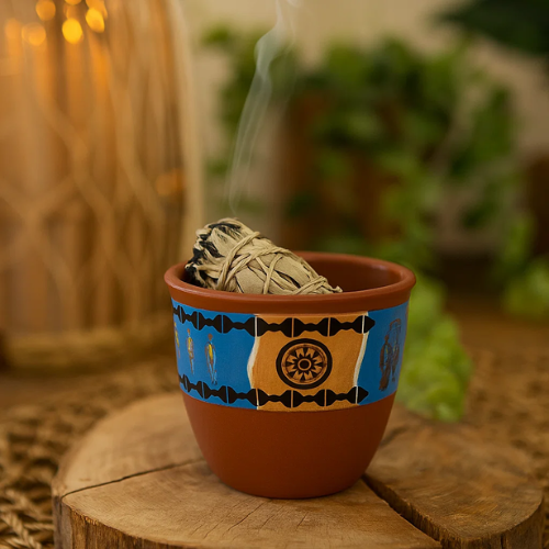 Ceramic Smudge Holder Dreamcatcher Small