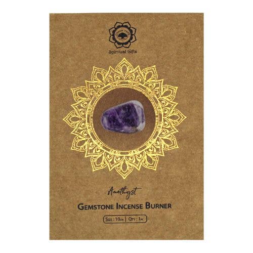 Amethyst Mango Wood Incense Holder