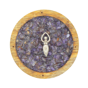 Spiral Incense Holder With Amethyst Chips