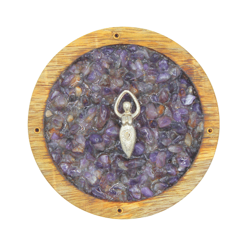 Spiral Incense Holder With Amethyst Chips