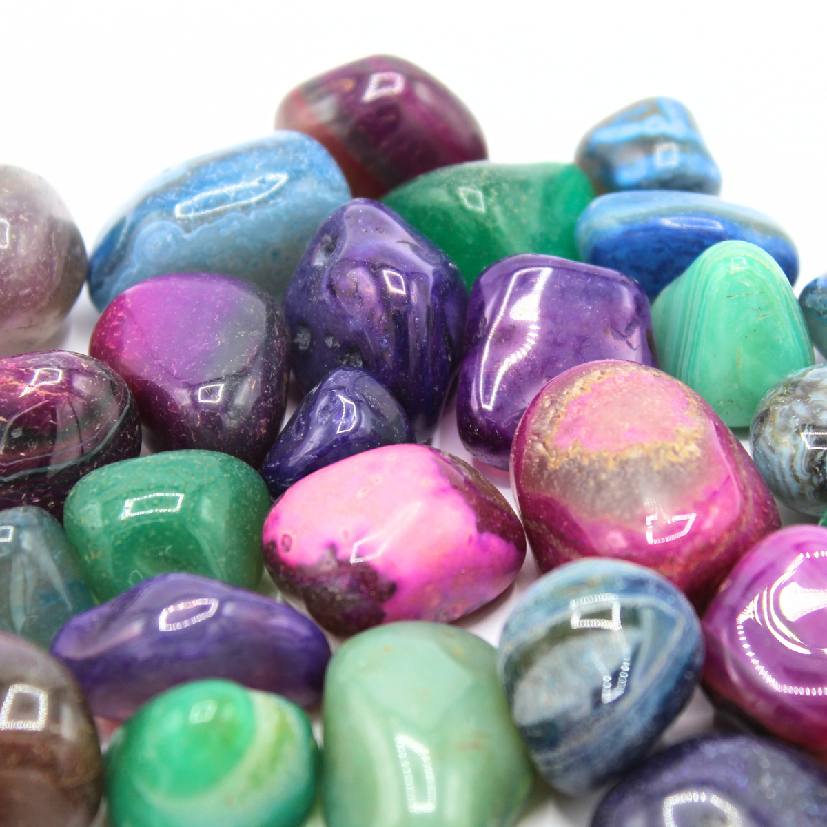 Brazilian Agate tumbled display 500g