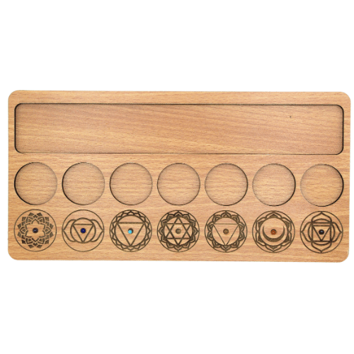 Wooden 7 Chakra Board set of 2 pcs
