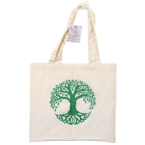 Cotton Tote Bag - Green Tree of Life 4 pcs