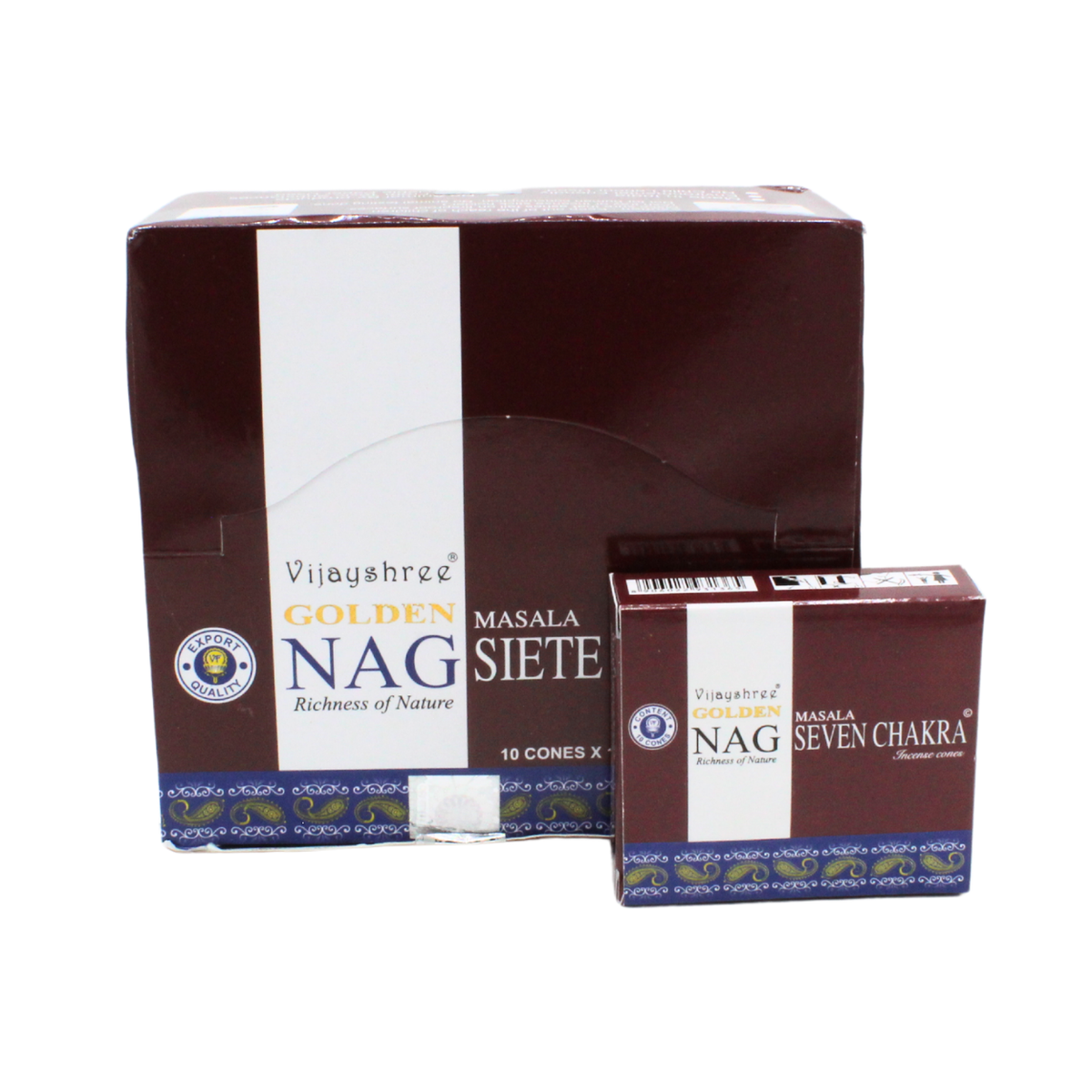 Golden Nag Seven Chakra Cones