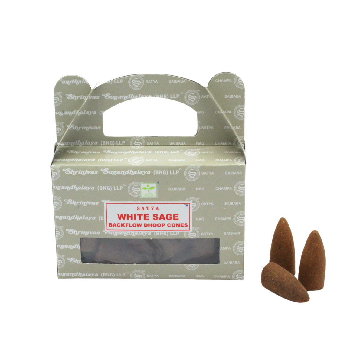 Satya White Sage Backflow Dhoop Cones