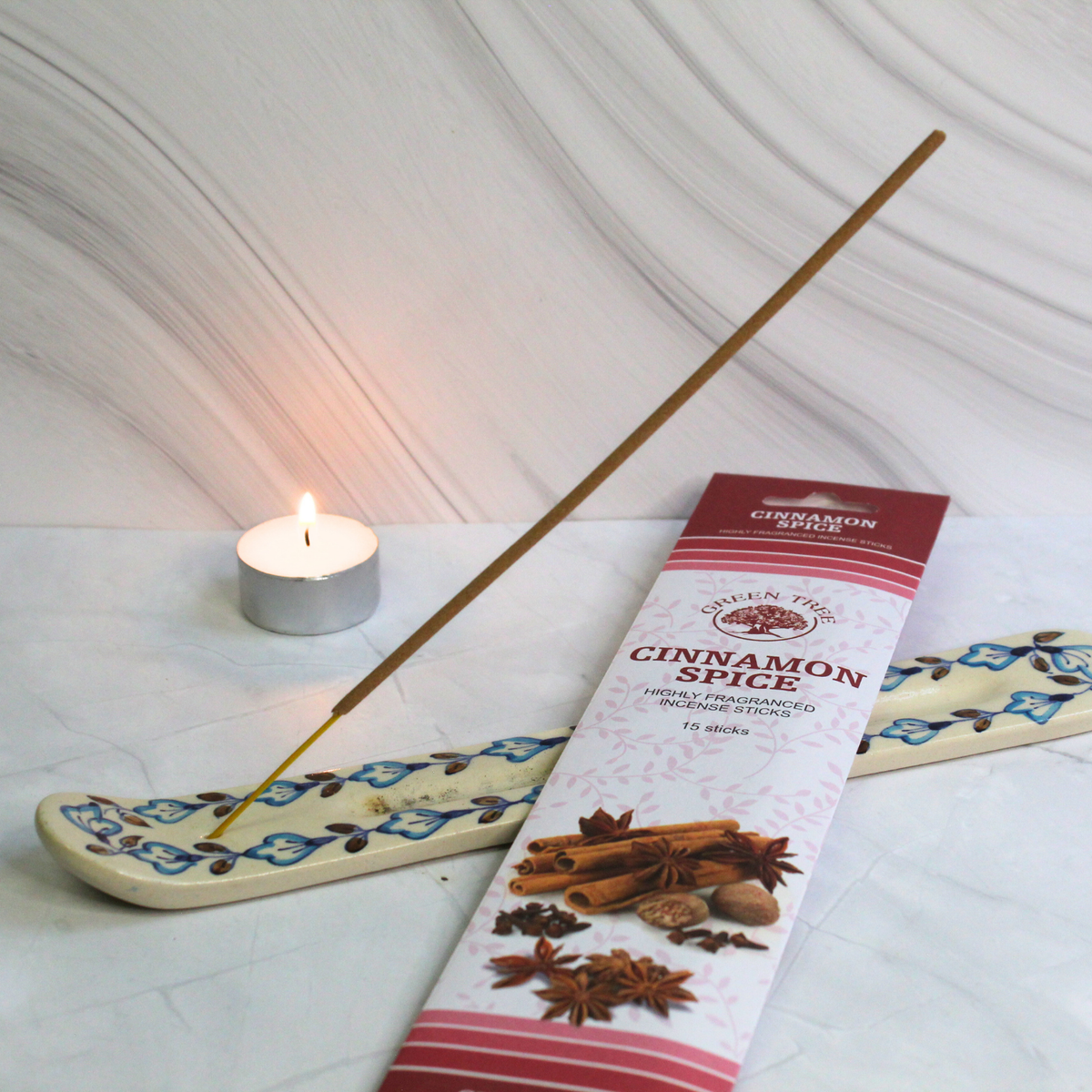 Green Tree Cinnamon Spice Incense 15 Sticks