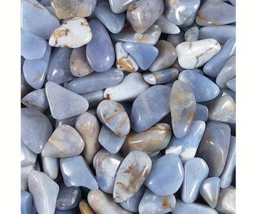 Blue Chalcedony Avalonite tumbled stones 250gr