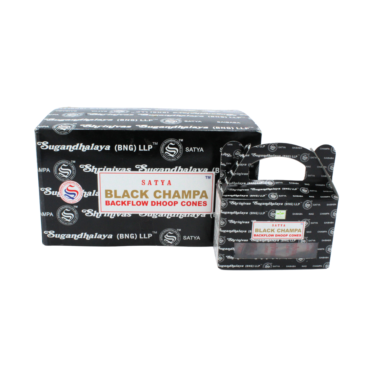 Satya Black Champa Backflow Dhoop Cones