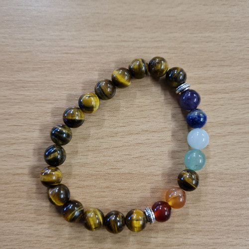 Tiger Eye & Chakras bracelet 8mm