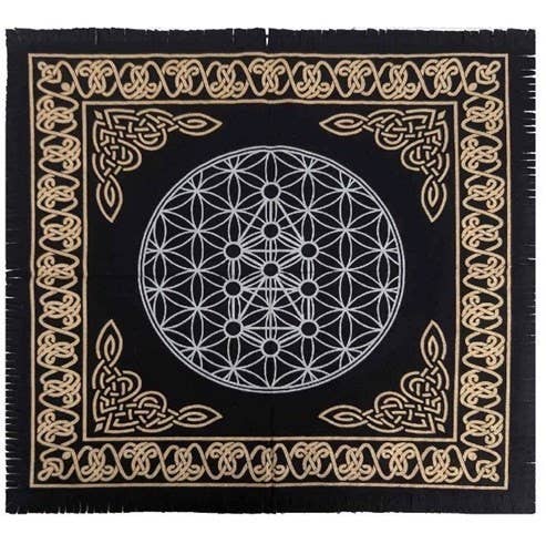 Cotton Altar cloth 24"x24"  Flower of Life