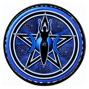 Coaster & Incense Holder - Pentagram Moon goddess 2 pcs.