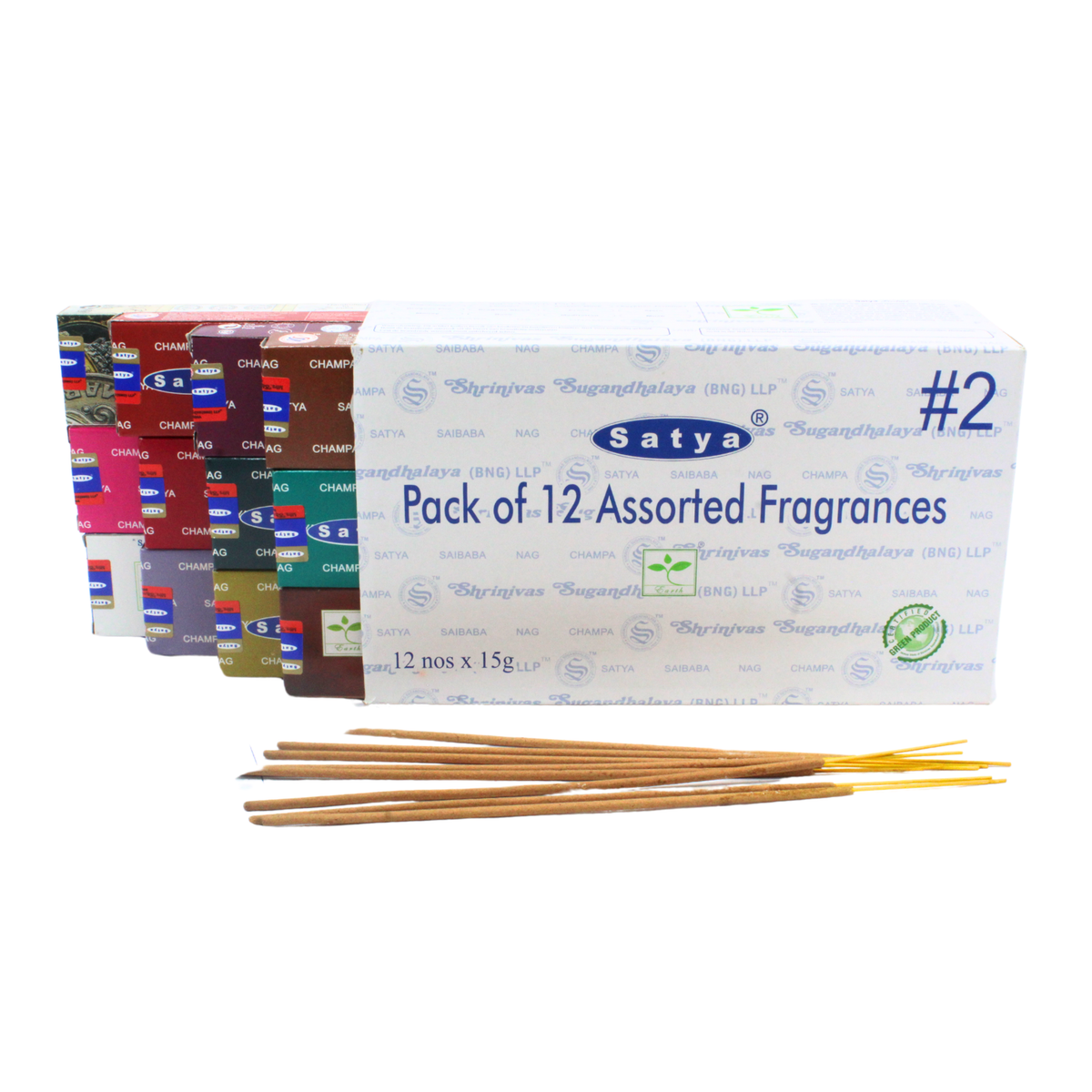 Satya Assorted Pack #2 Incense (12 boxes) 15 grams